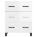 skænk 69,5x34x90 cm konstrueret træ hvid højglans