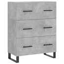 skænk 69,5x34x90 cm konstrueret træ betongrå