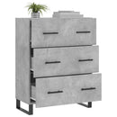 skænk 69,5x34x90 cm konstrueret træ betongrå
