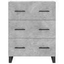 skænk 69,5x34x90 cm konstrueret træ betongrå