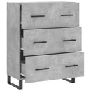 skænk 69,5x34x90 cm konstrueret træ betongrå