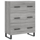 skænk 69,5x34x90 cm konstrueret træ grå sonoma-eg