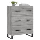 skænk 69,5x34x90 cm konstrueret træ grå sonoma-eg