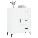 skænk 69,5x34x90 cm konstrueret træ hvid