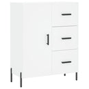 skænk 69,5x34x90 cm konstrueret træ hvid
