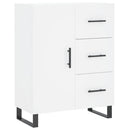 skænk 69,5x34x90 cm konstrueret træ hvid