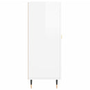 skænk 69,5x34x90 cm konstrueret træ hvid højglans