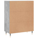 skænk 69,5x34x90 cm konstrueret træ betongrå
