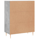 skænk 69,5x34x90 cm konstrueret træ betongrå
