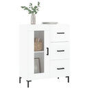 skænk 69,5x34x90 cm konstrueret træ hvid højglans