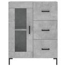 skænk 69,5x34x90 cm konstrueret træ betongrå