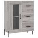 skænk 69,5x34x90 cm konstrueret træ grå sonoma-eg