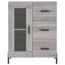 skænk 69,5x34x90 cm konstrueret træ grå sonoma-eg
