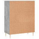 skab 69,5x32,5x90 cm konstrueret træ betongrå