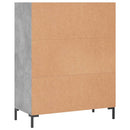 skab 69,5x32,5x90 cm konstrueret træ betongrå