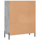skab 69,5x32,5x90 cm konstrueret træ betongrå