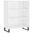 skab 69,5x32,5x90 cm konstrueret træ hvid højglans