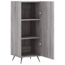 skænk 34,5x34x90 cm konstrueret træ grå sonoma-eg