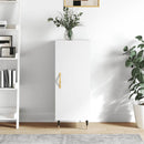 skænk 34,5x34x90 cm konstrueret træ hvid højglans