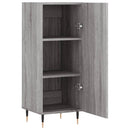 skænk 34,5x34x90 cm konstrueret træ grå sonoma-eg
