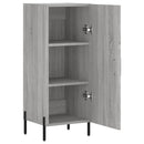 skænk 34,5x34x90 cm konstrueret træ grå sonoma-eg