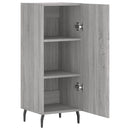 skænk 34,5x34x90 cm konstrueret træ grå sonoma-eg