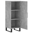 skænk 34,5x34x90 cm konstrueret træ betongrå