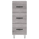 skænk 34,5x34x90 cm konstrueret træ grå sonoma-eg