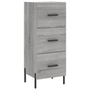 skænk 34,5x34x90 cm konstrueret træ grå sonoma-eg