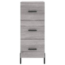 skænk 34,5x34x90 cm konstrueret træ grå sonoma-eg