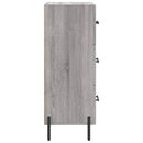 skænk 34,5x34x90 cm konstrueret træ grå sonoma-eg