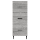 skænk 34,5x34x90 cm konstrueret træ grå sonoma-eg