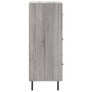 skænk 34,5x34x90 cm konstrueret træ grå sonoma-eg