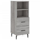 skænk 34,5x34x90 cm konstrueret træ grå sonoma-eg