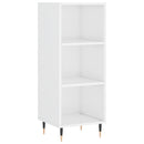 skænk 34,5x32,5x90 cm konstrueret træ hvid højglans