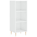 skænk 34,5x32,5x90 cm konstrueret træ hvid højglans