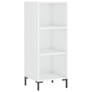 skænk 34,5x32,5x90 cm konstrueret træ hvid højglans
