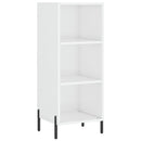 skænk 34,5x32,5x90 cm konstrueret træ hvid højglans
