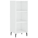 skænk 34,5x32,5x90 cm konstrueret træ hvid højglans
