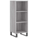 skænk 34,5x32,5x90 cm konstrueret træ grå sonoma-eg