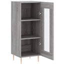 skænk 34,5x34x90 cm konstrueret træ grå sonoma-eg