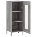 skænk 34,5x34x90 cm konstrueret træ grå sonoma-eg