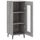 skænk 34,5x34x90 cm konstrueret træ grå sonoma-eg