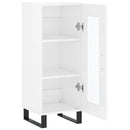 skænk 34,5x34x90 cm konstrueret træ hvid højglans