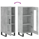 skænk 34,5x34x90 cm konstrueret træ betongrå