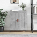 skænk 69,5x34x90 cm konstrueret træ betongrå