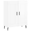 skænk 69,5x34x90 cm konstrueret træ hvid højglans