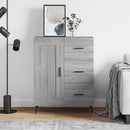 skænk 69,5x34x90 cm konstrueret træ grå sonoma-eg