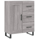 skænk 69,5x34x90 cm konstrueret træ grå sonoma-eg