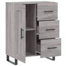 skænk 69,5x34x90 cm konstrueret træ grå sonoma-eg